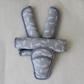 Bumper bar cover ,shoulder pads and crotch cover,dragonflies on a gray