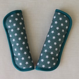 Stroller harness shoulder pads , stars on a petrol