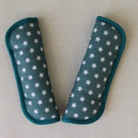 Stroller harness shoulder pads , stars on a petrol