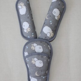 Shoulder pads & crotch cover,sheep on a gray