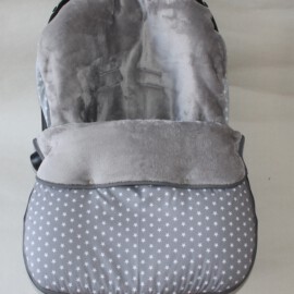 Footmuff for baby car seat,stars gray