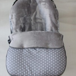Footmuff for baby car seat,stars gray