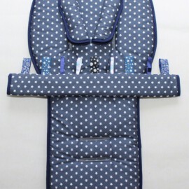 Set  for  "Joolz " , Stars print on dark grey