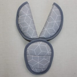 Shoulder Pads & Croth Cover , Graphique Geometric gray