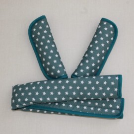 Bumper bar cover & shoulder pads , Stars print on petrol