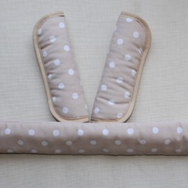 Bumper bar cover & shoulder pads , Dots print on beige
