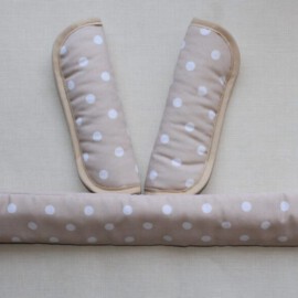 Bumper bar cover & shoulder pads , Dots print on beige