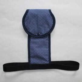 Crotch strap for stroller, Dots  print on a blue