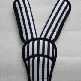 Shoulder pads & crotch cover, stripes black