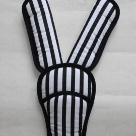 Shoulder pads & crotch cover, stripes black