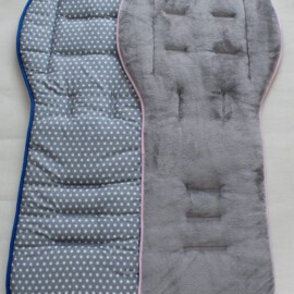 Two stroller liners for double strollers ,”Stars on a gray “