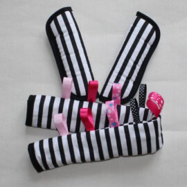 Bumper bar cover & shoulder pads , stripes black white
