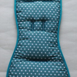 Seat liner for  "Babyzen YoYo" ,  Stars print on a petrol