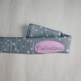 Bumper bar cover ,stars on a gray with name embroidered