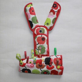 Bumper bar cover ,shoulder pads and crotch cover, Apples red,green on a white