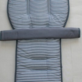 Set for  "Bugaboo" , stripes gray/white