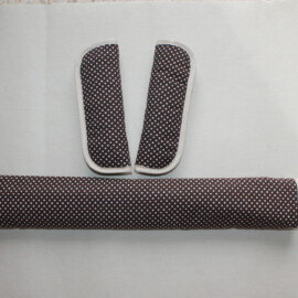 Bumper bar cover & shoulder pads , dots print on a brown