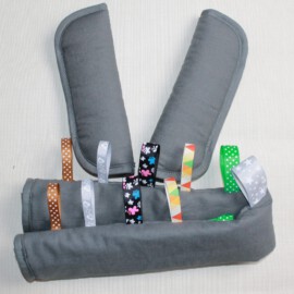 Bumper bar cover & shoulder pads , plain gray with tags