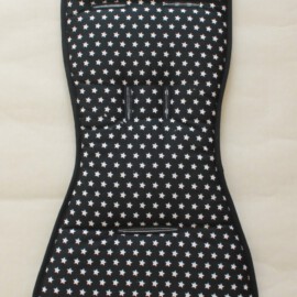 Seat liner for  "Babyzen YoYo" ,  Stars print on a black