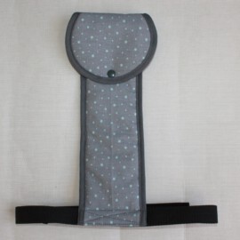Crotch strap for stroller, Dots mint print on a gray