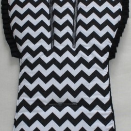 Seat liner for  "Cybex", Chevron Black- White”