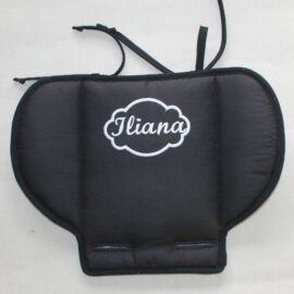 Small pillow for a stroller ,personalized!plain black