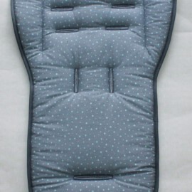 Seat liner for  "Quinny"  , Cotton Polka Dots gray /mint