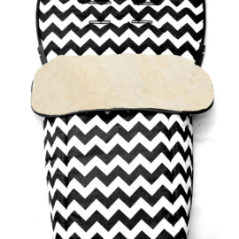 Buggy footmuff for "TFK" , chevron zigzag  black/white