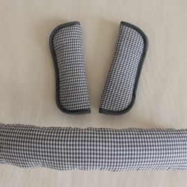 Bumper bar cover & shoulder pads , gingham check gray