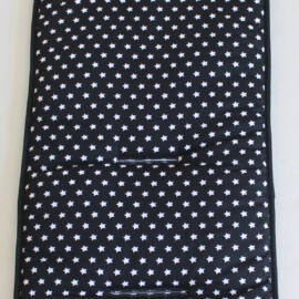 Seat liner  for  "Hartan"  or  "Teutonia", stars on a black background
