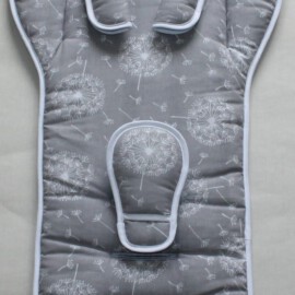 Set for  "Emmaljunga", Cotton Fabric Dandelion on a gray background