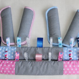 2 x Bumper bar covers + 2 Pair of Shoulder Pads , Stars/dots  print