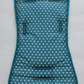 Seat liner for  "TFK",  Stars print on a petrol