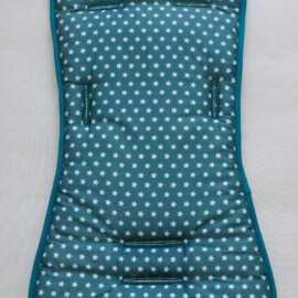 Seat liner for  "TFK",  Stars print on a petrol
