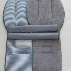 Two sets for twins strollers , stripes gray