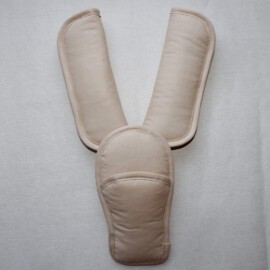 Shoulder pads & crotch cover,plain beige