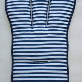 Seat liner for  "Cybex ", blue/white Stripes 10 mm