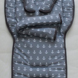 Set for  "Resea Moon Sport Buggy", anchors print gray