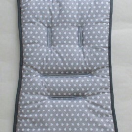 Seat liner for  "Baby Jogger " ,  stars on a gray/terrycloth gray