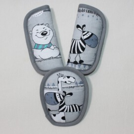 Shoulder Pads & Croth Cover , Animals on a gray