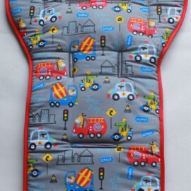 Stroller liner for  "Mountain" ,cars on a gray