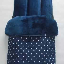 Buggy footmuff for "Goodbaby " , dots print on a blue