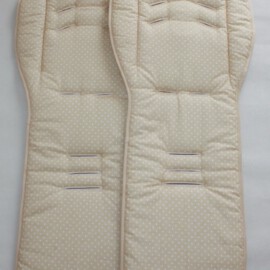 Two sets for double strollers , dots  a beige