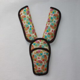 Shoulder pads & crotch cover, dots on a beige