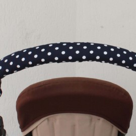 Handlebar cover ,dots print on a dark blue