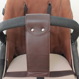 Crotch strap for stroller, leather