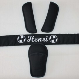 Bumper bar cover ,shoulder pads and crotch cover, black with name