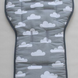 Stroller liner  for  UppaBaby" , white clouds on a gray background
