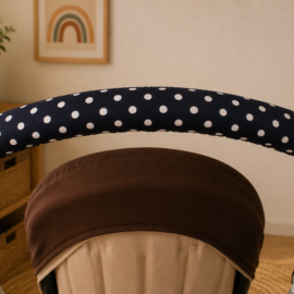Handlebar cover ,dots print on a dark blue