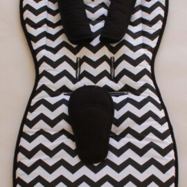 Set for  "Joie" ,Zig Zag black-white